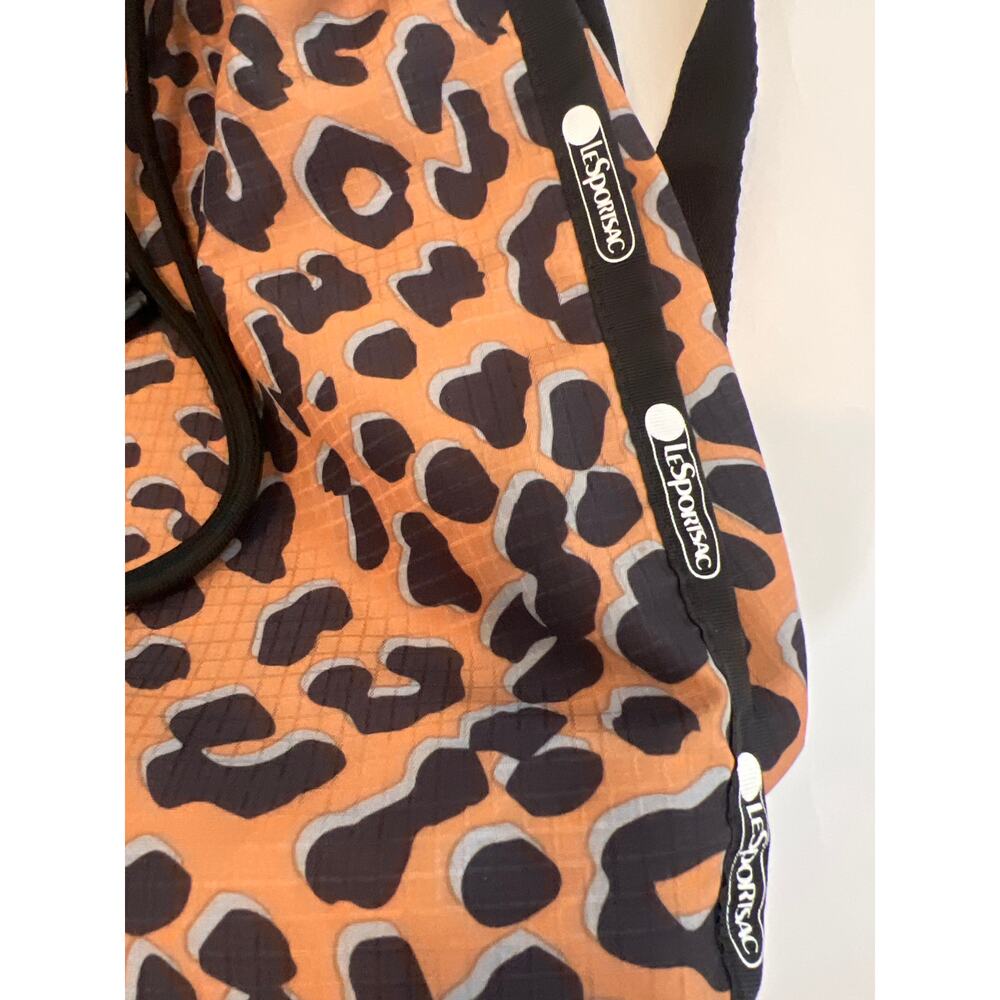 Lesportsac Leopard Print Drawstring Backpack Bag … - image 2
